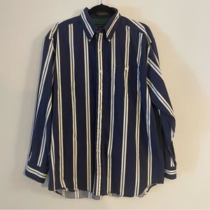 Vintage ALEXANDER JULIAN COLOURS Long Sleeve Striped Button Up Shirt Mens L